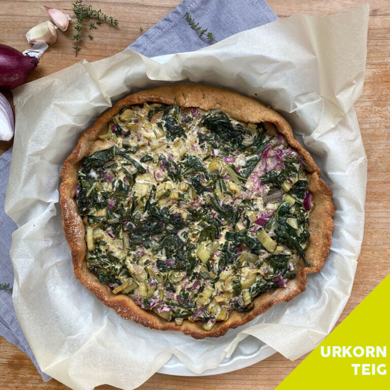 MANGOLD QUICHE - mit Kornelia Bio Urkorn-Frischteig MANGOLD QUICHE - mit Kornelia Bio Urkorn-Frischteig