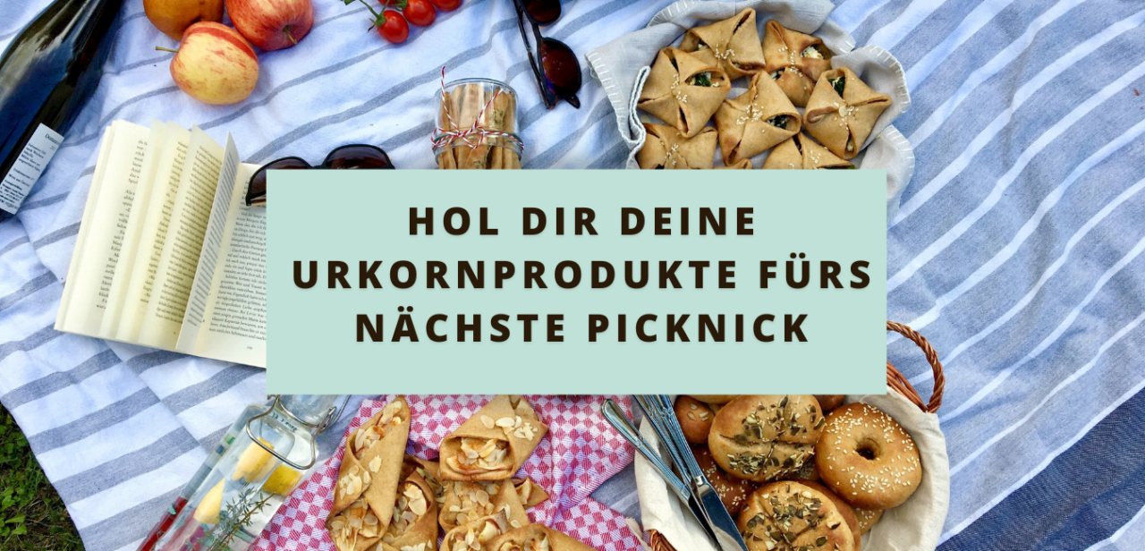 Picknick Zeit mit Bio Urkorn Produkten