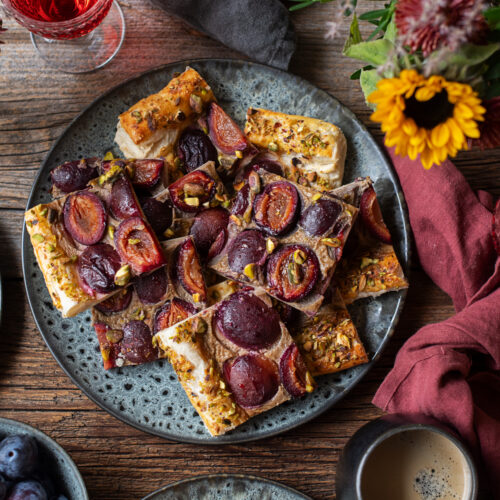 Zwetschgen Tarte Dinkelblätterteig