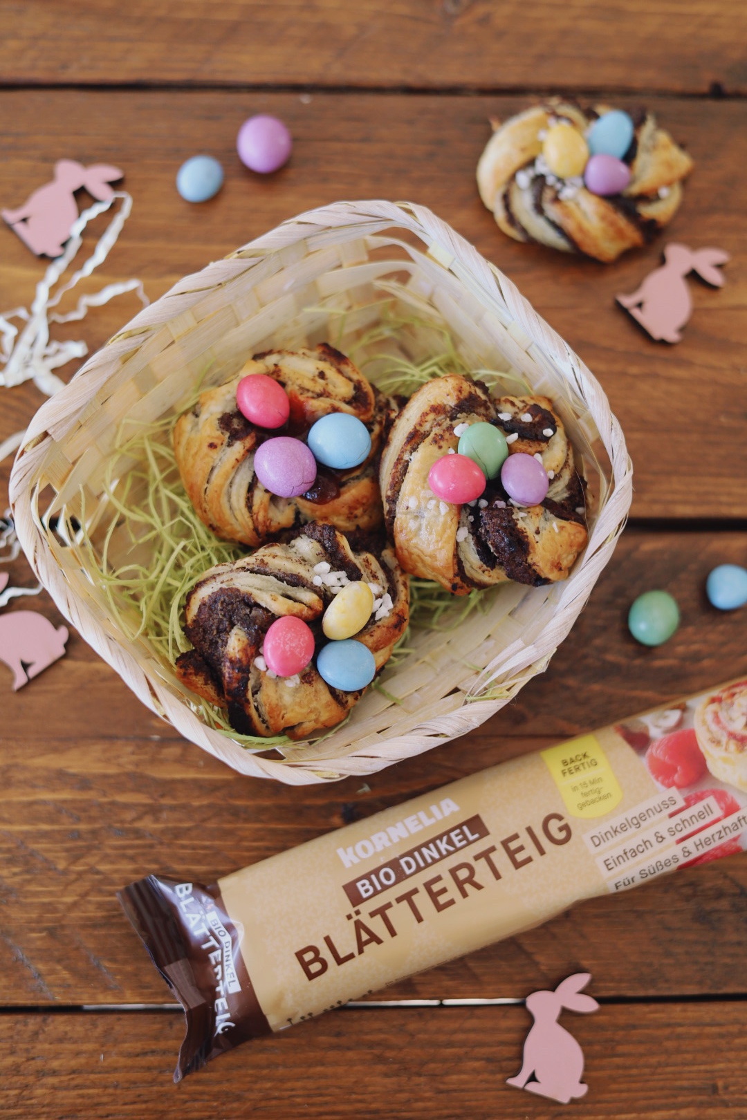 Süße Mohn Blätterteig Nester