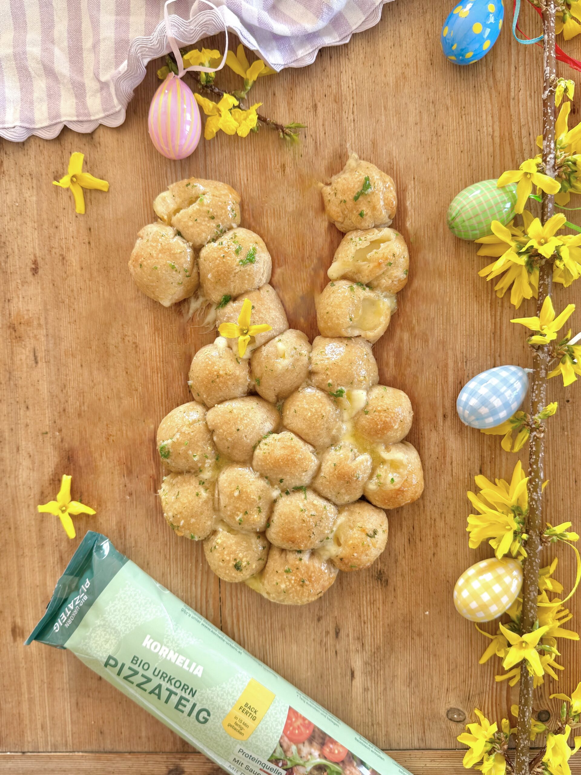 Hasen Pizza mit Bio Urkorn Pizzateig