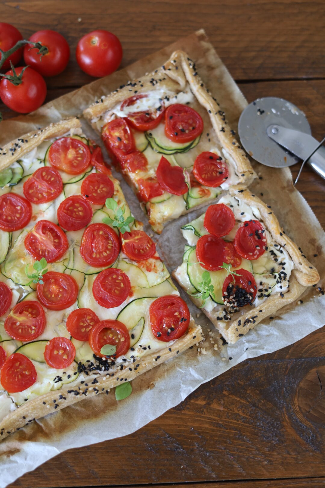 Tomaten Zucchini Tarte